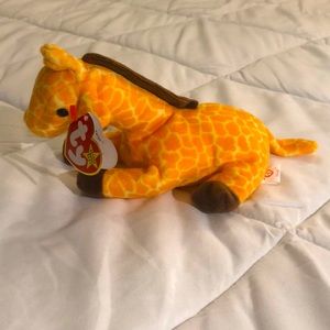 “Twigs” TY Beanie Baby, Orange and Brown Giraffe, Vintage Collectible 1995